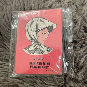 Vintage Rain Bonnet - Blue